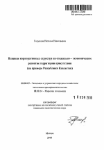 Влияние корпоративных структур на социально-экономическое развитие территории присутствия - тема автореферата по экономике, скачайте бесплатно автореферат диссертации в экономической библиотеке