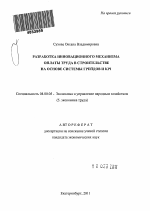 Разработка Инновационного Механизма Оплаты Труда В Строительстве.