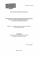 Формирование механизма функционирования кластерных систем в экономике депрессивного региона - тема автореферата по экономике, скачайте бесплатно автореферат диссертации в экономической библиотеке