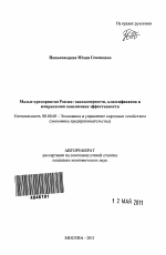 Малые предприятия России: закономерности, классификация и направления повышения эффективности - тема автореферата по экономике, скачайте бесплатно автореферат диссертации в экономической библиотеке