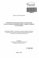 Методическое обеспечение бизнеспланирования электросетевых кампаний на основе имитационного моделирования - тема автореферата по экономике, скачайте бесплатно автореферат диссертации в экономической библиотеке