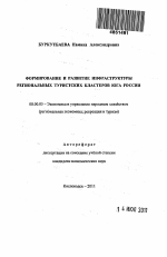 Формирование и развитие инфрастурктуры региональных туристских кластеров юга России - тема автореферата по экономике, скачайте бесплатно автореферат диссертации в экономической библиотеке