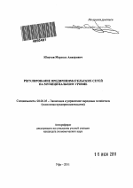 Регулирование предпринимательских сетей на муниципальном уровне - тема автореферата по экономике, скачайте бесплатно автореферат диссертации в экономической библиотеке