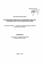 Формирование крупных пространственных социально-экономических систем в Сибирском регионе - тема автореферата по экономике, скачайте бесплатно автореферат диссертации в экономической библиотеке