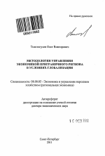 Методология управления экономикой приграничного региона в условиях глобализации - тема автореферата по экономике, скачайте бесплатно автореферат диссертации в экономической библиотеке