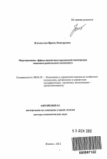 Формирование эффективной многоуровневой кооперации машиностроительного комплекса - тема автореферата по экономике, скачайте бесплатно автореферат диссертации в экономической библиотеке