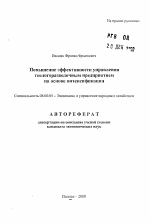 Повышение эффективности управления геологоразведочным предприятием на основе интенсификации - тема автореферата по экономике, скачайте бесплатно автореферат диссертации в экономической библиотеке