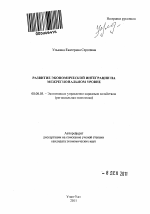Развитие экономической интеграции на межрегиональном уровне - тема автореферата по экономике, скачайте бесплатно автореферат диссертации в экономической библиотеке