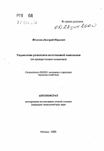Управление развитием естественной монополии - тема автореферата по экономике, скачайте бесплатно автореферат диссертации в экономической библиотеке