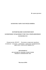 Формирование маркетинговой концепции управления туристско-рекреационным комплексом - тема автореферата по экономике, скачайте бесплатно автореферат диссертации в экономической библиотеке