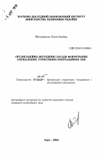 Организационно-методические основы формирования специальных туристическо-рекреационных зон - тема автореферата по экономике, скачайте бесплатно автореферат диссертации в экономической библиотеке