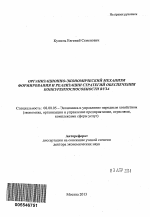 Организационно-экономический механизм формирования и реализации стратегий обеспечения конкурентоспособности вуза - тема автореферата по экономике, скачайте бесплатно автореферат диссертации в экономической библиотеке