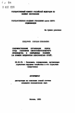 Совершенствование организации оплаты труда работников электроэнергетического производства в современных условиях - тема автореферата по экономике, скачайте бесплатно автореферат диссертации в экономической библиотеке