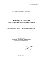 Человеческий капитал в эколого-экономическом измерении - тема автореферата по экономике, скачайте бесплатно автореферат диссертации в экономической библиотеке