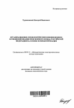 Организационно-технологические нововведения в функционировании пенсионного фонда Российской Федерации на основе компьютеризации - тема автореферата по экономике, скачайте бесплатно автореферат диссертации в экономической библиотеке