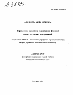 УПРАВЛЕНИЕ РАЗВИТИЕМ СОЦИАЛЬНЫХ ФУНКЦИЙ МАЛЫХ И СРЕДНИХ ПРЕДПРИЯТИЙ - тема автореферата по экономике, скачайте бесплатно автореферат диссертации в экономической библиотеке