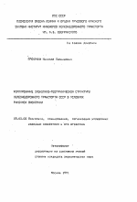 Формирование экономико-географической структуры железнодорожного транспорта СССР в условиях рыночной экономики - тема автореферата по экономике, скачайте бесплатно автореферат диссертации в экономической библиотеке