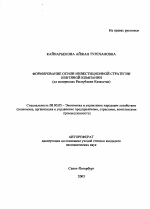 Формирование основ инвестиционной стратегии нефтяной компании - тема автореферата по экономике, скачайте бесплатно автореферат диссертации в экономической библиотеке