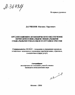 ОРГАНИЗАЦИОННО-ЭКОНОМИЧЕСКОЕ ОБЕСПЕЧЕНИЕ ВЕТЕРАНОВ И ИНВАЛИДОВ СПЕЦИАЛЬНЫМИ СОЦИАЛЬНЫМИ ТОВАРАМИ И УСЛУГАМИ В РОССИИ - тема автореферата по экономике, скачайте бесплатно автореферат диссертации в экономической библиотеке