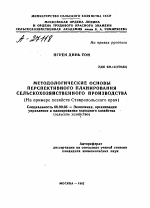 МЕТОДОЛОГИЧЕСКИЕ ОСНОВЫ ПЕРСПЕКТИВНОГО ПЛАНИРОВАНИЯ СЕЛЬСКОХОЗЯЙСТВЕННОГО ПРОИЗВОДСТВА (НА ПРИМЕРЕ ХОЗЯЙСТВ СТАВРОПОЛЬСКОГО КРАЯ) - тема автореферата по экономике, скачайте бесплатно автореферат диссертации в экономической библиотеке