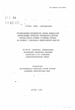 Организационно-методические основы комплексной автоматизации процессов управления в местных органах власти средних и крупных городов - тема автореферата по экономике, скачайте бесплатно автореферат диссертации в экономической библиотеке