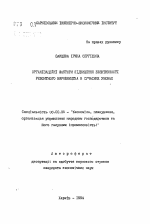 Организационные факторы повышения эффективности ремонтного производства в современных условиях - тема автореферата по экономике, скачайте бесплатно автореферат диссертации в экономической библиотеке
