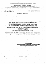 ЭКОНОМИЧЕСКАЯ ЭФФЕКТИВНОСТЬ ПРОИЗВОДСТВА САХАРНОЙ СВЕКЛЫ В УСЛОВИЯХ МЕЖХОЗЯЙСТВЕННОЙ КООПЕРАЦИИ И АГРОПРОМЫШЛЕННОЙ ИНТЕГРАЦИИ (НА ПРИМЕРЕ УКРАИНСКОЙ ССР) - тема автореферата по экономике, скачайте бесплатно автореферат диссертации в экономической библиотеке