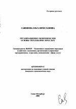 Организационно-экономические основы образования взрослых - тема автореферата по экономике, скачайте бесплатно автореферат диссертации в экономической библиотеке