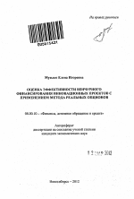 Оценка эффективности венчурного финансирования инновационных проектов с применением метода реальных опционов - тема автореферата по экономике, скачайте бесплатно автореферат диссертации в экономической библиотеке