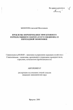 Проблемы формирования эффективного корпоративного сектора и его специфика в переходной экономике - тема автореферата по экономике, скачайте бесплатно автореферат диссертации в экономической библиотеке