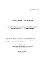 Управление корпоративными медицинскими учреждениями в условиях рынка - тема автореферата по экономике, скачайте бесплатно автореферат диссертации в экономической библиотеке