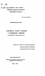 Эффективность системы управления в акционерном обществе (на примере АТ "Концерн -Электрон") - тема автореферата по экономике, скачайте бесплатно автореферат диссертации в экономической библиотеке