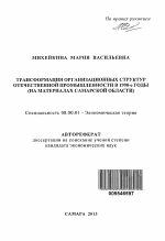 Трансформация организационных структур отечественной промышленности в 1990-е годы - тема автореферата по экономике, скачайте бесплатно автореферат диссертации в экономической библиотеке