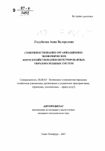 Совершенствование организационно-экономических форм хозяйствования интегрированных образовательных систем - тема автореферата по экономике, скачайте бесплатно автореферат диссертации в экономической библиотеке