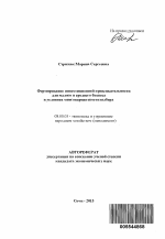 Формирование инвестиционной привлекательности для малого и среднего бизнеса в условиях многовариантности выбора - тема автореферата по экономике, скачайте бесплатно автореферат диссертации в экономической библиотеке