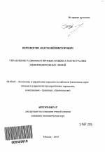 Управление развитием примыкающих к магистралям железнодорожных линий - тема автореферата по экономике, скачайте бесплатно автореферат диссертации в экономической библиотеке