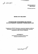 Формирование эффективных механизмов государственной поддержки регионального АПК - тема автореферата по экономике, скачайте бесплатно автореферат диссертации в экономической библиотеке