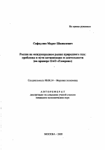 Россия на международном рынке природного газа, проблемы и пути активизации ее деятельности - тема автореферата по экономике, скачайте бесплатно автореферат диссертации в экономической библиотеке