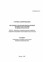 Механизмы управления инновационной активностью в регионе - тема автореферата по экономике, скачайте бесплатно автореферат диссертации в экономической библиотеке