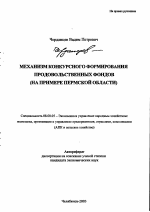 Механизм конкурсного формирования продовольственных фондов - тема автореферата по экономике, скачайте бесплатно автореферат диссертации в экономической библиотеке