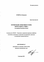 Формирование эффективного рынка нефтегазового сервиса - тема автореферата по экономике, скачайте бесплатно автореферат диссертации в экономической библиотеке