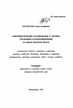Совершенствование планирования в системе управления агропредприятиями - тема автореферата по экономике, скачайте бесплатно автореферат диссертации в экономической библиотеке