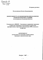 Эффективность функционирования машинно-технологических станций - тема автореферата по экономике, скачайте бесплатно автореферат диссертации в экономической библиотеке