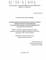 Организационно-экономические основы развития технологического обслуживания сельскохозяйственных товаропроизводителей - тема диссертации по экономике, скачайте бесплатно в экономической библиотеке