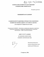 Развитие интеграционных процессов в рыночном хозяйстве регионального аграрного сектора - тема диссертации по экономике, скачайте бесплатно в экономической библиотеке