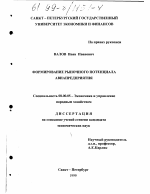 Формирование рыночного потенциала авиапредприятия - тема диссертации по экономике, скачайте бесплатно в экономической библиотеке