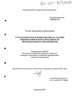 Стратегическое планирование на основе оценки конкурентоспособности промышленного предприятия - тема диссертации по экономике, скачайте бесплатно в экономической библиотеке