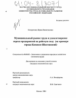 Муниципальный рынок труда и удовлетворение спроса предприятий на рабочую силу - тема диссертации по экономике, скачайте бесплатно в экономической библиотеке