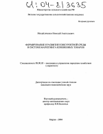 Формирование и развитие конкурентной среды в системе маркетинга кожевенных товаров - тема диссертации по экономике, скачайте бесплатно в экономической библиотеке