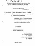 Формирование и эффективное использование машинно-тракторного парка в сельскохозяйственных предприятиях - тема диссертации по экономике, скачайте бесплатно в экономической библиотеке